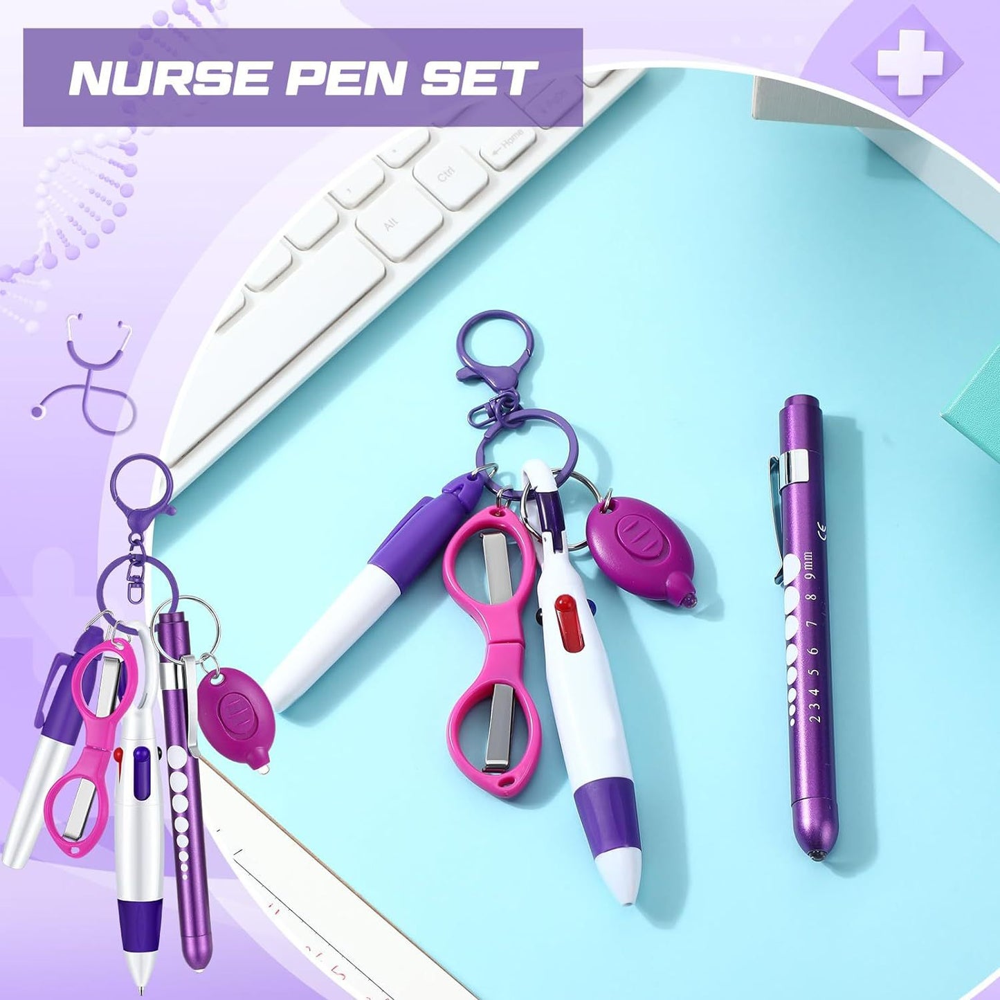 5-in-1 Nurse Pen Set with Safety Scissors & Badge Clip