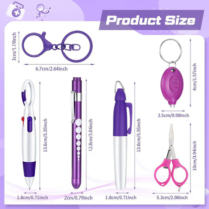 5-in-1 Nurse Pen Set with Safety Scissors & Badge Clip